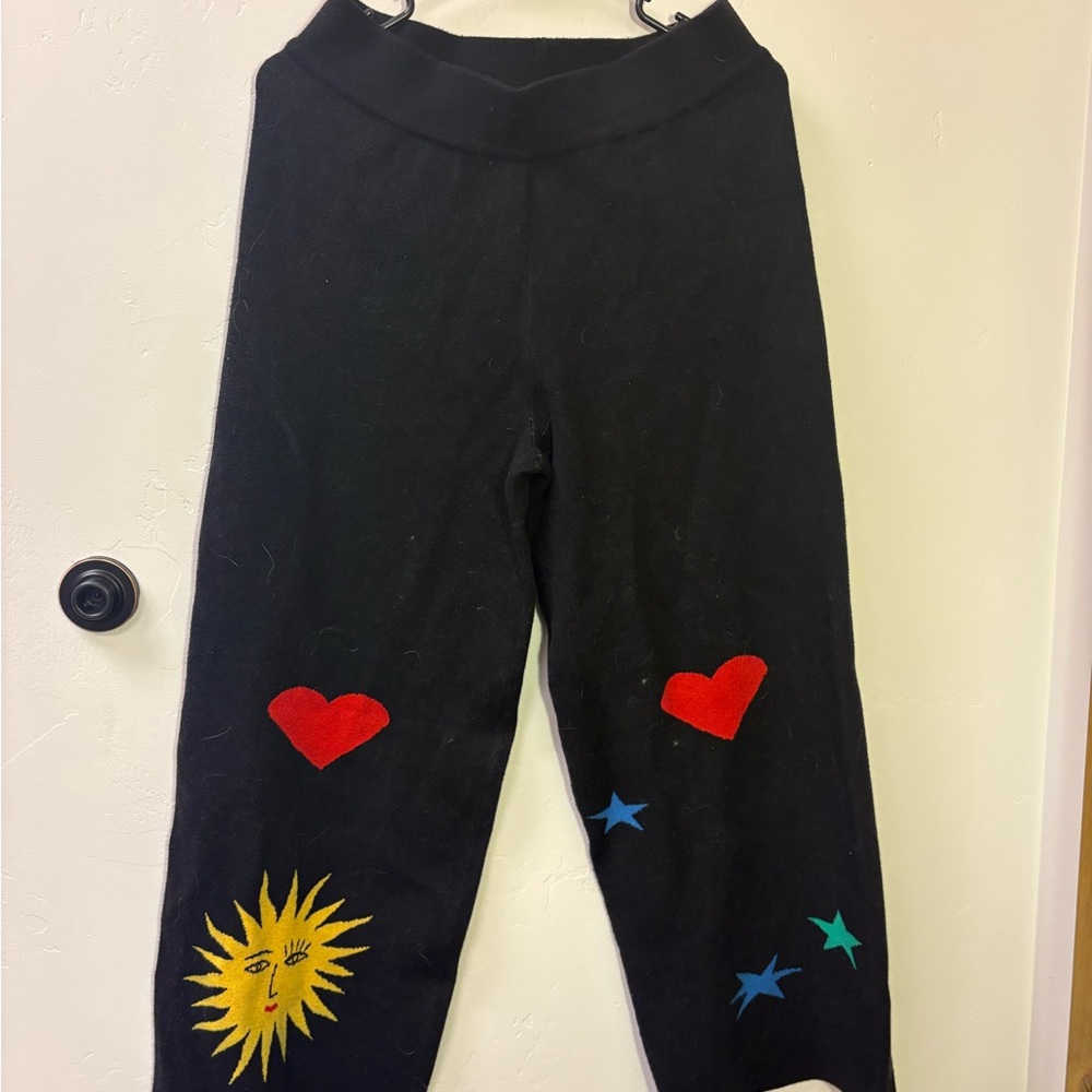 Dressed in LALA Black Wide Leg knit Pants